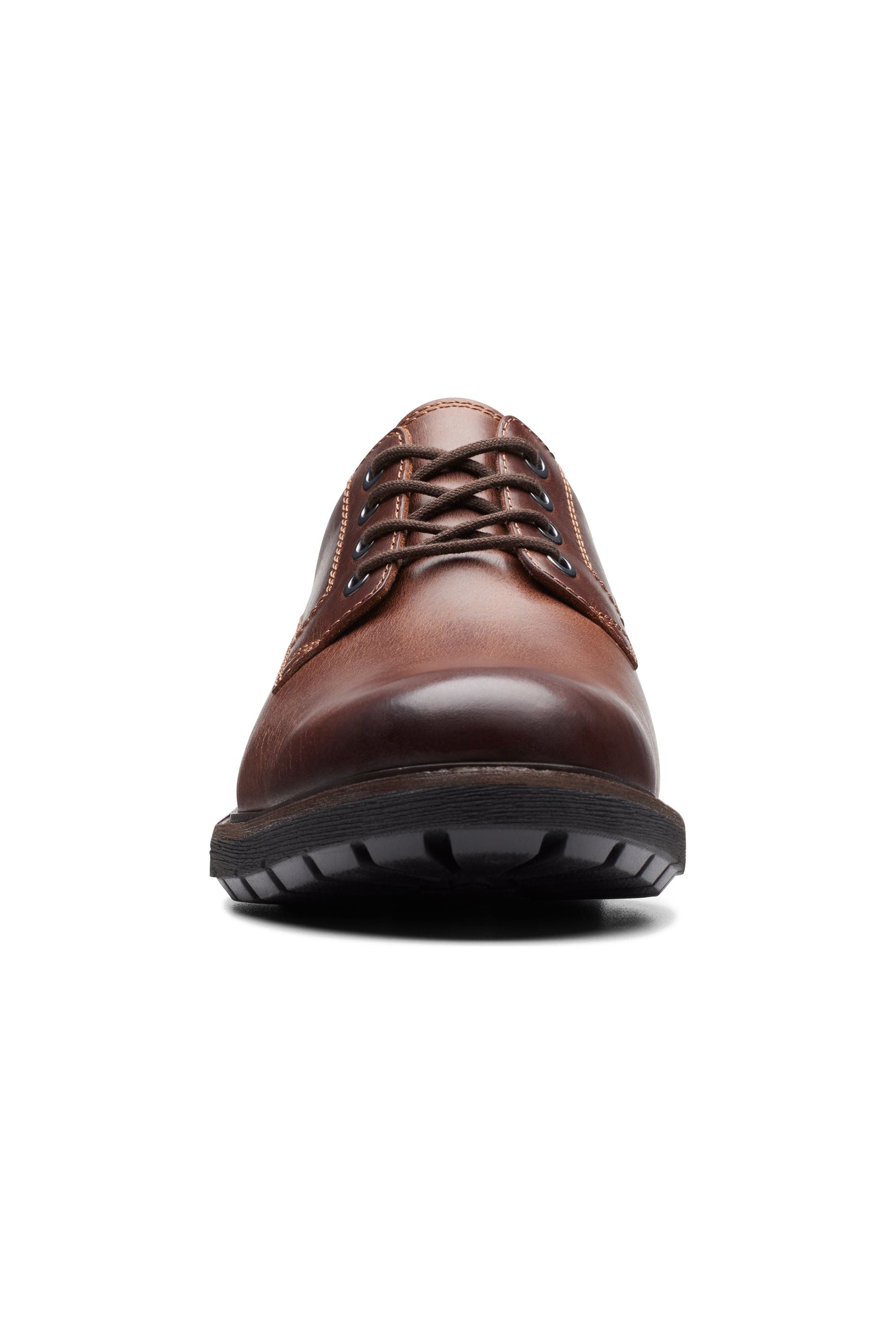 Clarks Batcombe Tie in Dark/Tan Leather