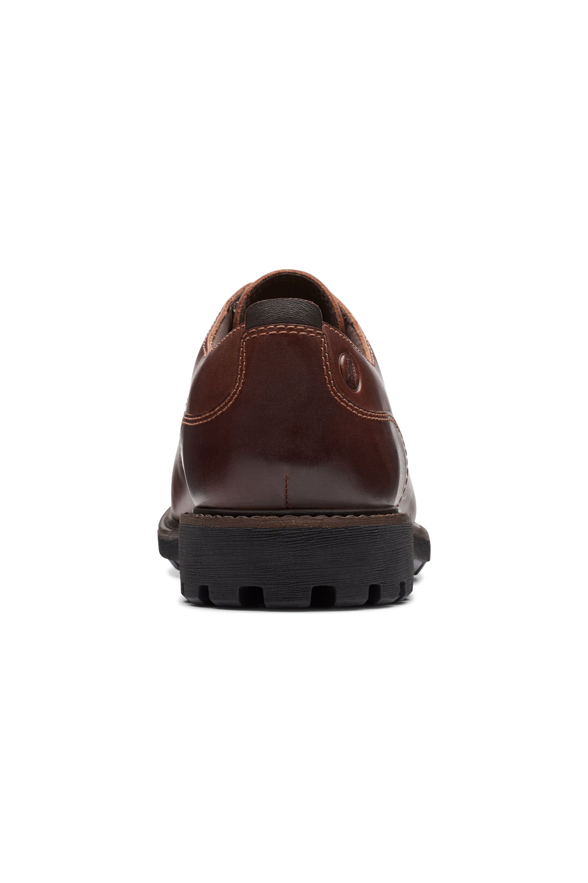 Clarks Batcombe Tie in Dark/Tan Leather