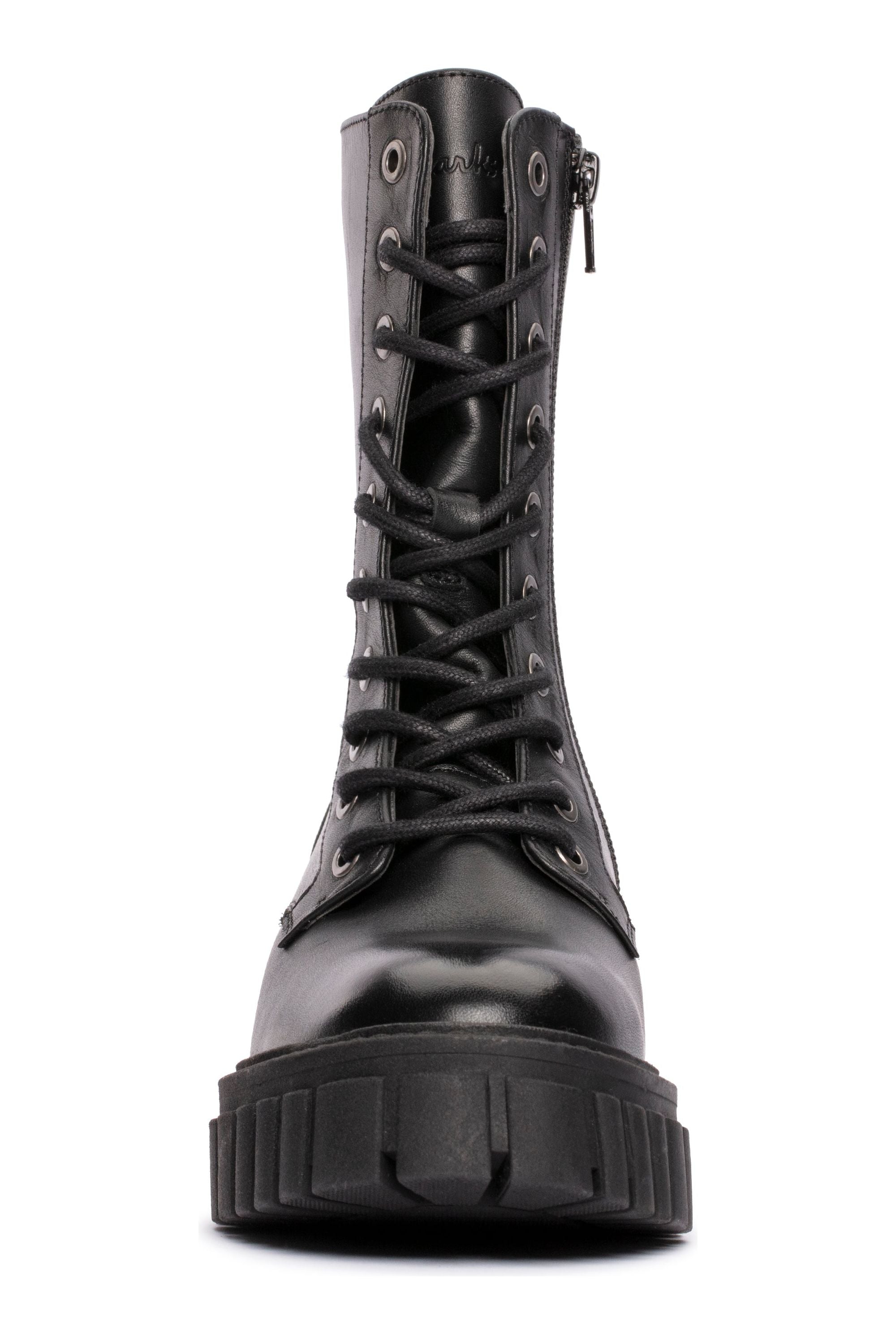 Clarks Page Lace boot in Black Leather