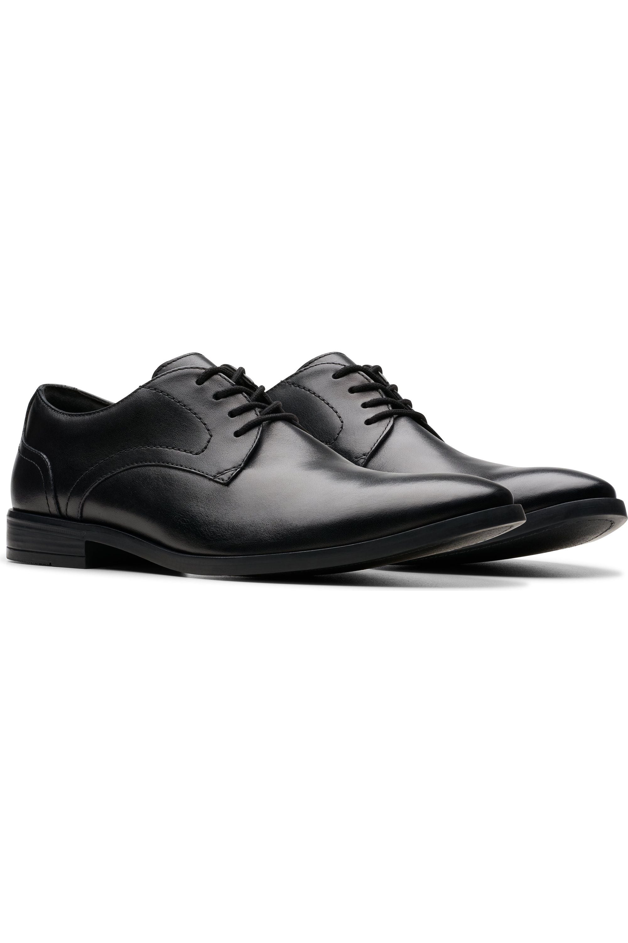 Clarks Brandon Lace in Black Leather