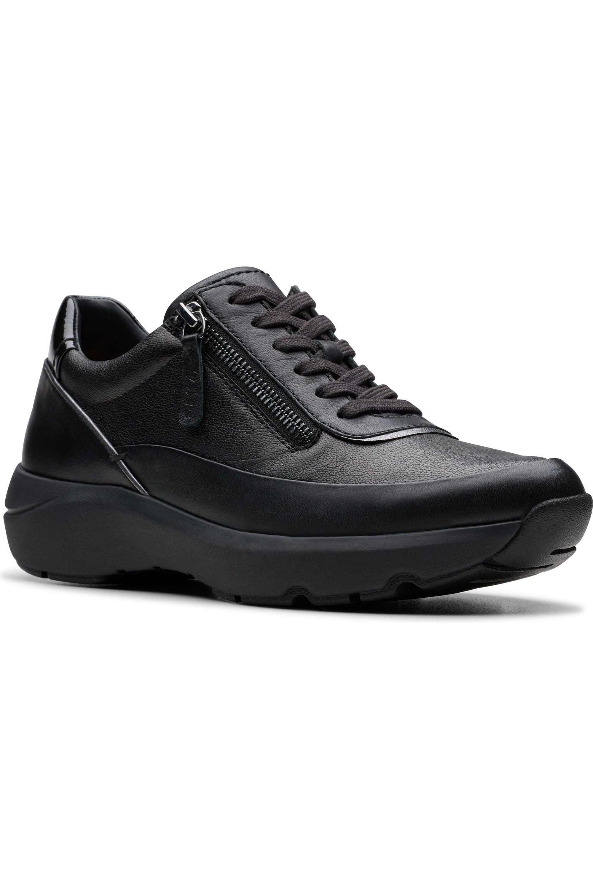 Clarks Tivoli Zip in Black Combi (All Black)