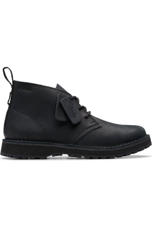 Clarks Solsbury DB in Black Leather