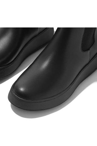 FitFlop Bootie flatform chelsea in black leather FH4-090