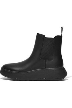 FitFlop Bootie flatform chelsea in black leather FH4-090