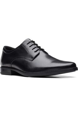 Clarks Howard Walk black leather extra wide fit