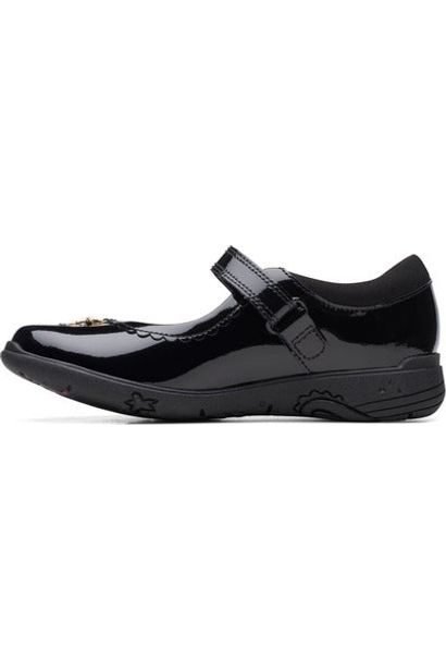 Clarks childrens black patent on sale shoes