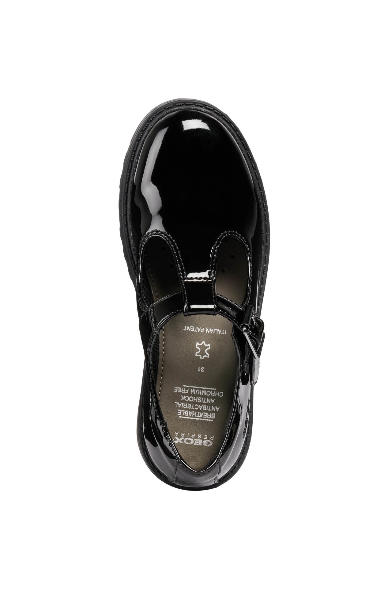 Geox Casey J8420E black patent