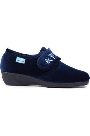 Lunar Paula II Navy Velcro Slipper KLA035