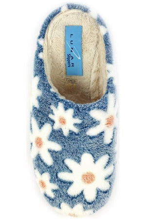 Lunar Plumeria Ladies Blue Mule Slipper KLA232