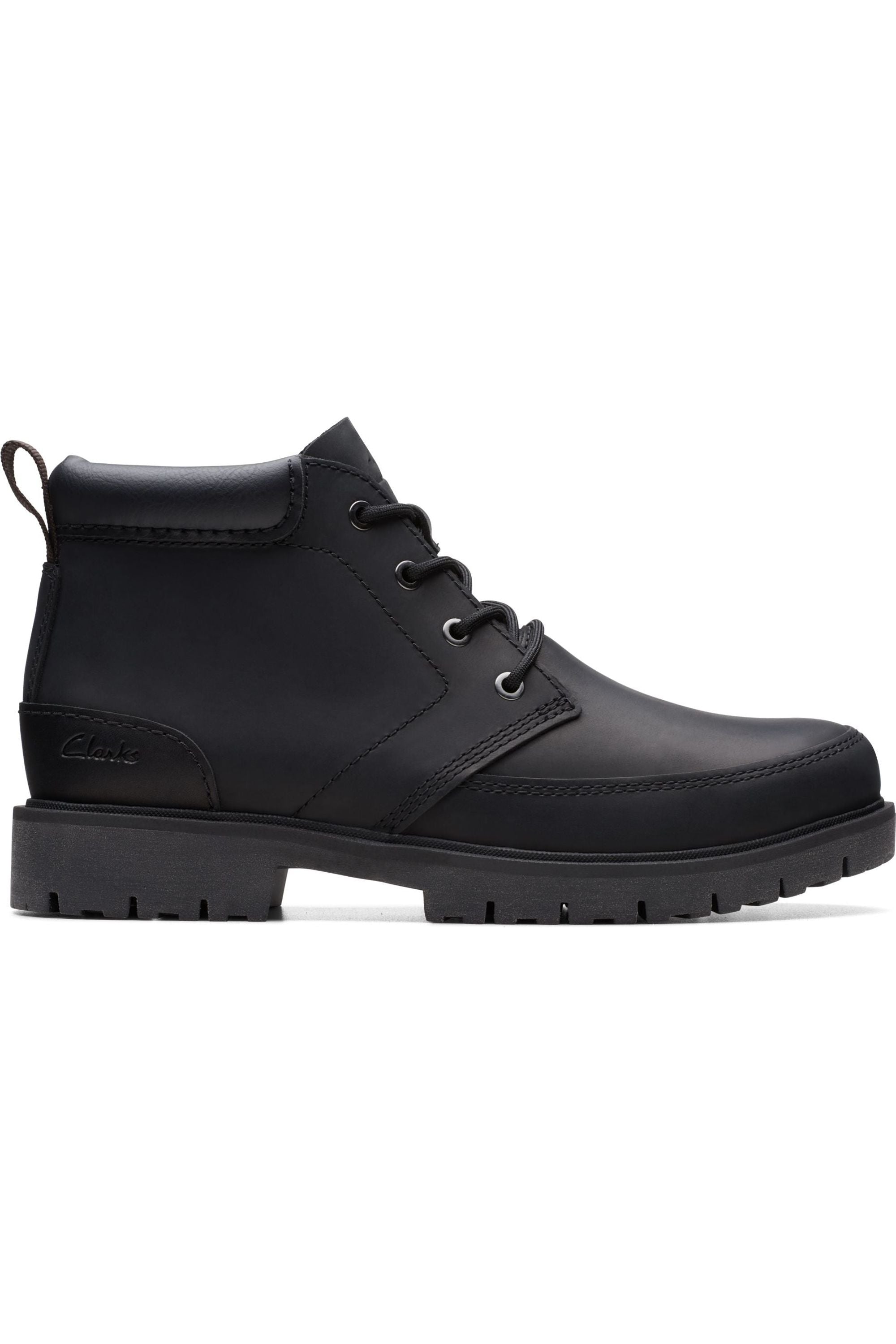 Clarks Rossdale Mid in Black Leather