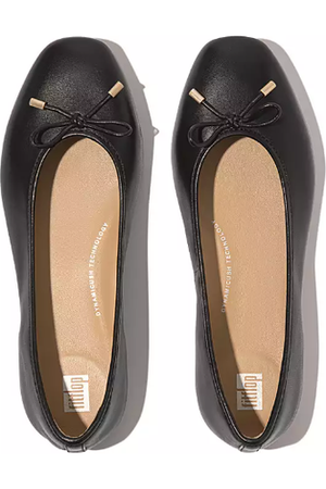 FitFlop Ballerina/Mary Jane in Black Leather