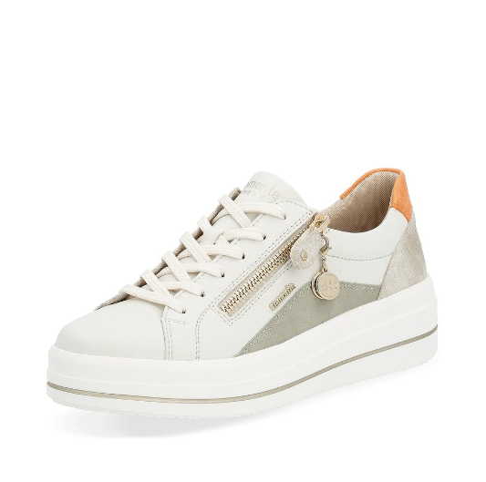 Remonte Ladies trainer D1C01-81 in White Combi