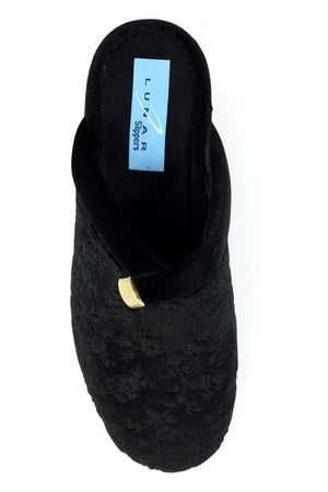 Lunar Amaretto Black Mule Slipper KLA223