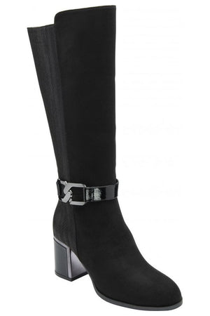 Lotus Elsa knee high boots in Black