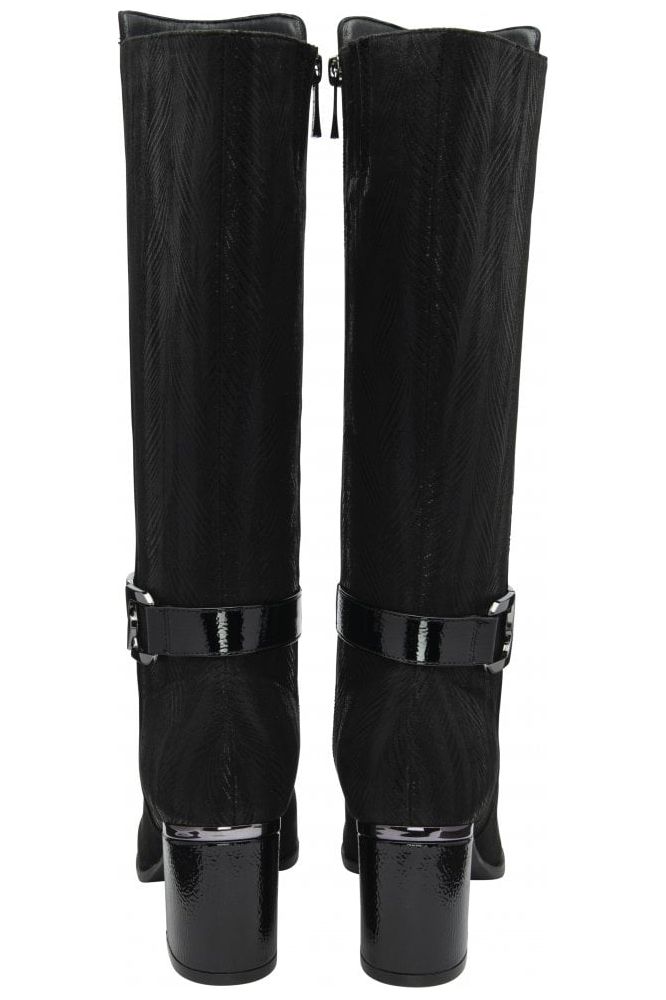 Lotus Elsa knee high boots in Black