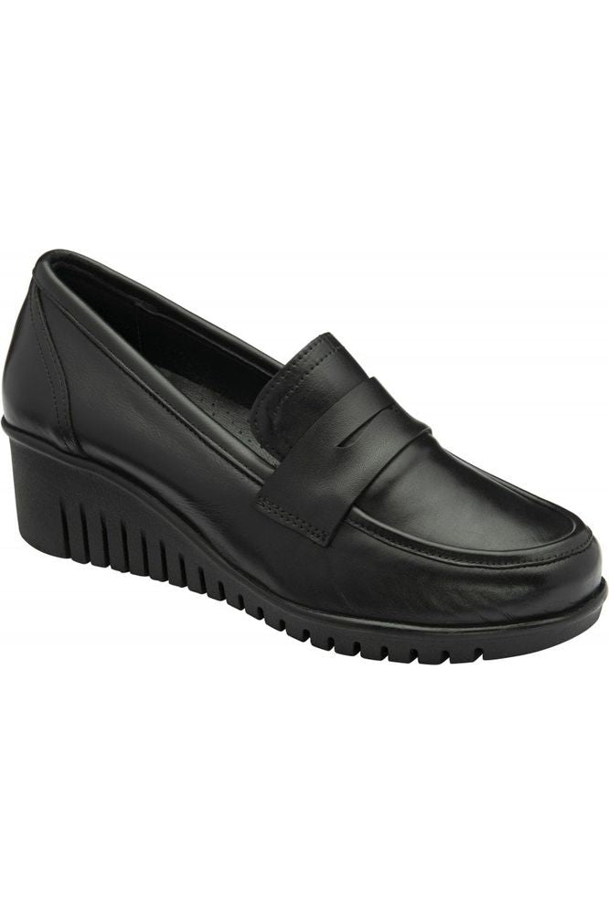 Lotus Detroit Ladies shoes in Black Leather