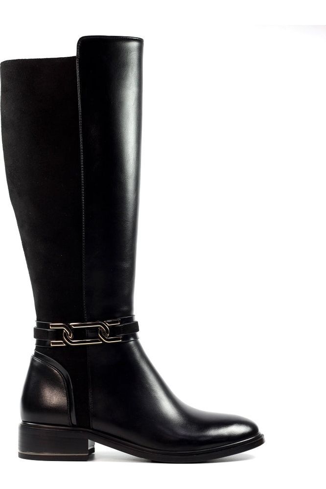 Lunar GLX006 Cathy long boot in black