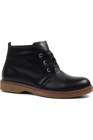 Lunar Claire II Black Leather Boot GLR014