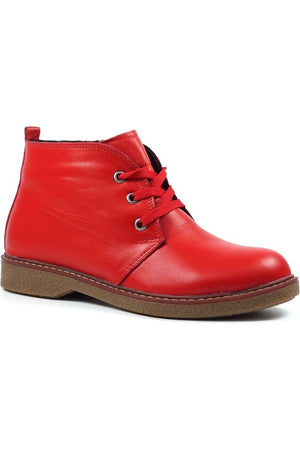 Lunar Claire II Red Leather Boot GLR014