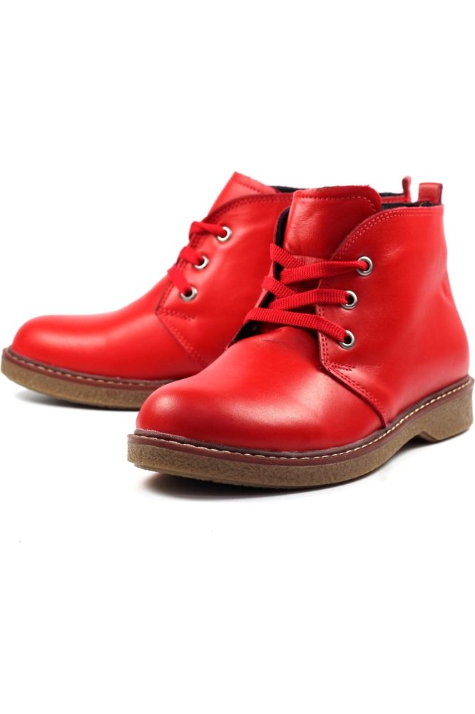 Lunar Claire II Red Leather Boot GLR014