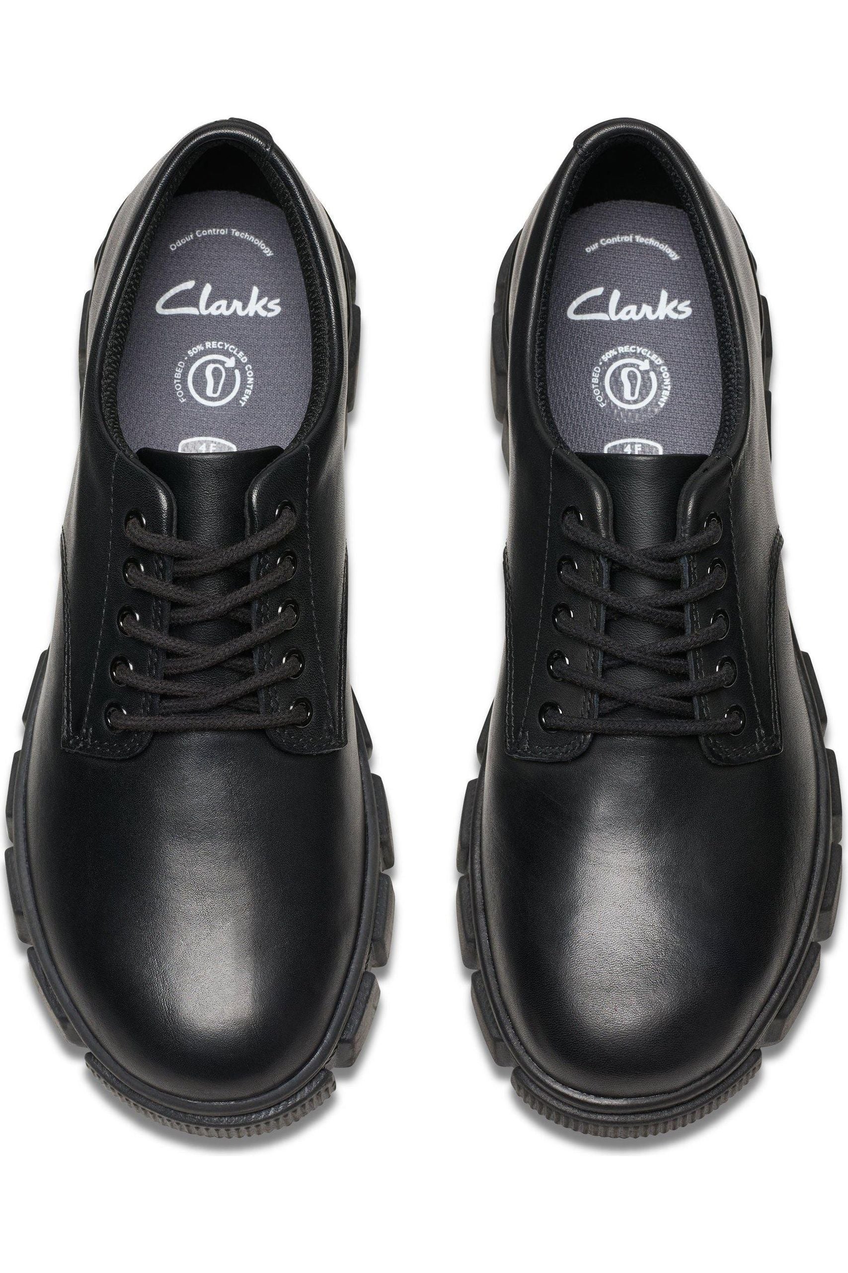 Clarks Evyn Lace Youth black leather