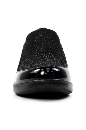 Lunar Hattie Black Wedge Shoe FLN053