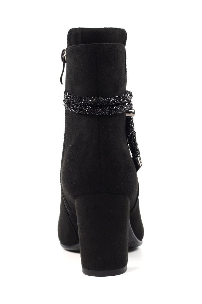 Lunar Fonda Black Ankle Boot GLX001