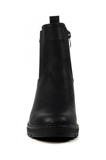 Lunar Tia Black Wedge Ankle Boot GLC003