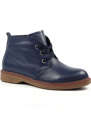 Lunar Claire II Navy Leather Boot GLR014