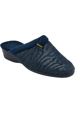 Lotus Gracia ladies slipper in Navy