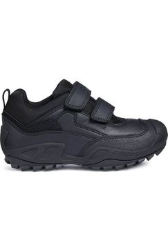 GEOX Savage J841WB Gortex Black Leather school shoes