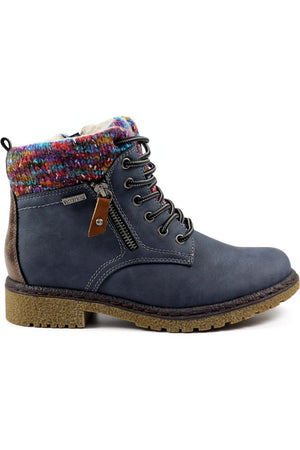 Lunar Jalapeno Blue Waterproof Ankle Boot GLB099