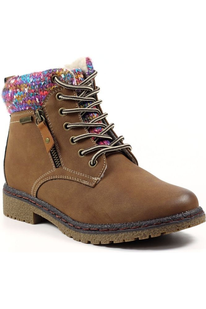 Lunar Jalapeno Tan Waterproof Ankle Boot GLB099