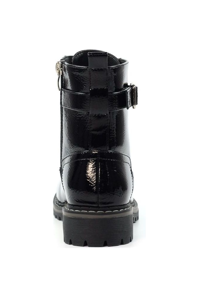 Lunar Parlour Black Patent Ankle Boot GLW030