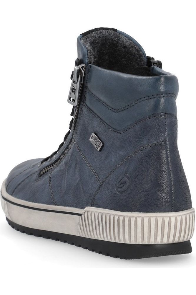 Remonte D0772-14 waterproof blue zip up boot