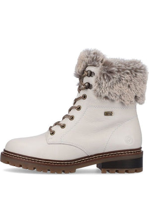 Remonte D0B74-80 ladies white waterproof boot