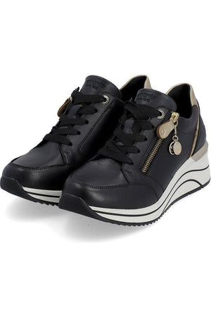 Remonte D0T03-01 Ladies trainers in Black