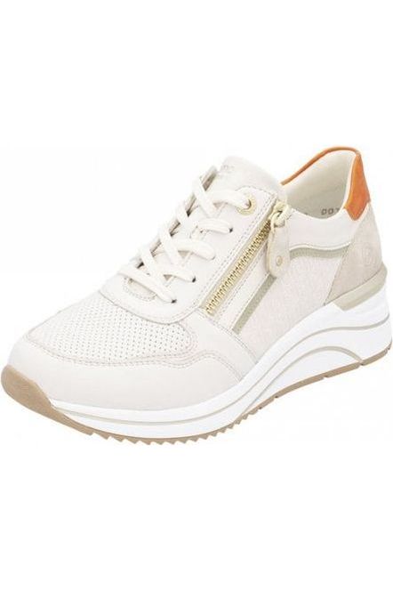 Remonte D0T10-80 Ladies trainer in White Combi