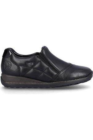 Rieker 44277-00 Black waterproof ladies shoe