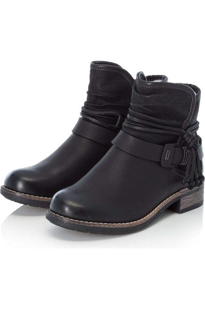 Rieker Ladies boots 94689 00 black Meeks Shoes