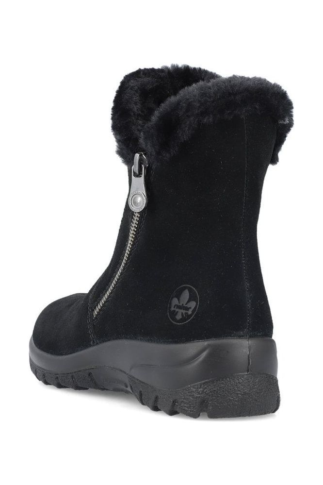 Rieker Ladies Boots L7162-00 waterproof in black suede