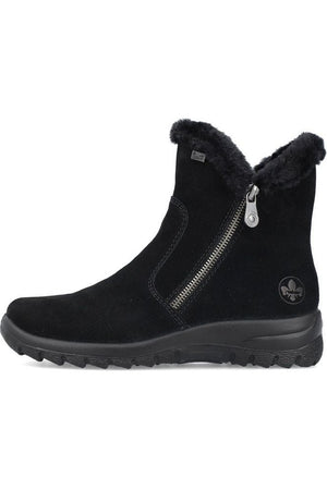 Rieker Ladies Boots L7162-00 waterproof in black suede