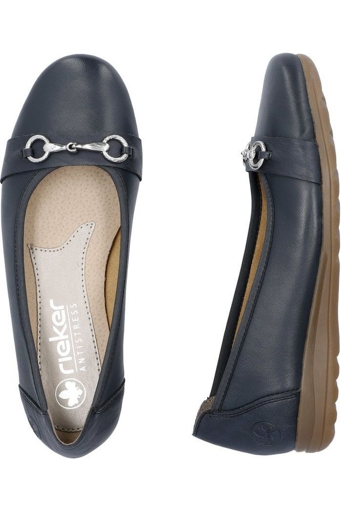 Rieker L9360-14 pump in navy leather