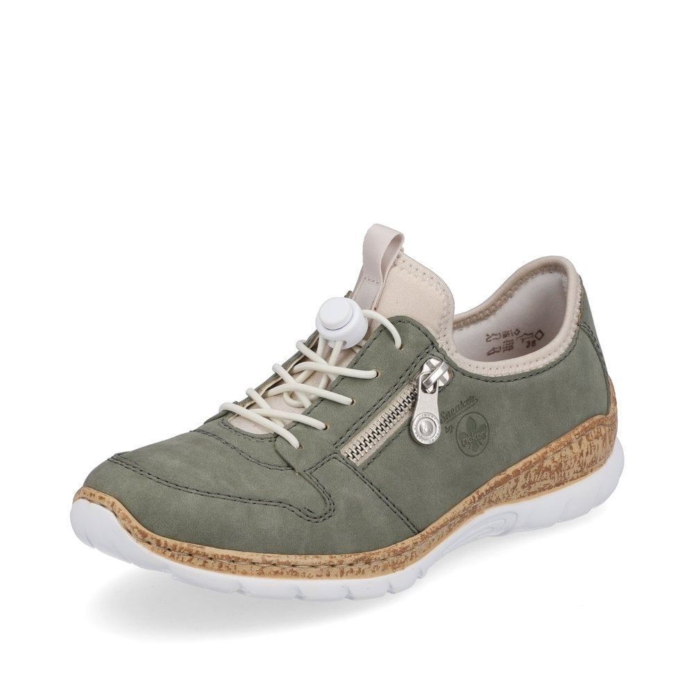 Rieker Ladies trainer N42G0-52 in Khaki