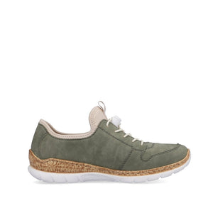 Rieker Ladies trainer N42G0-52 in Khaki