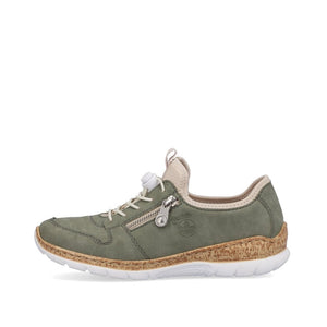 Rieker Ladies trainer N42G0-52 in Khaki