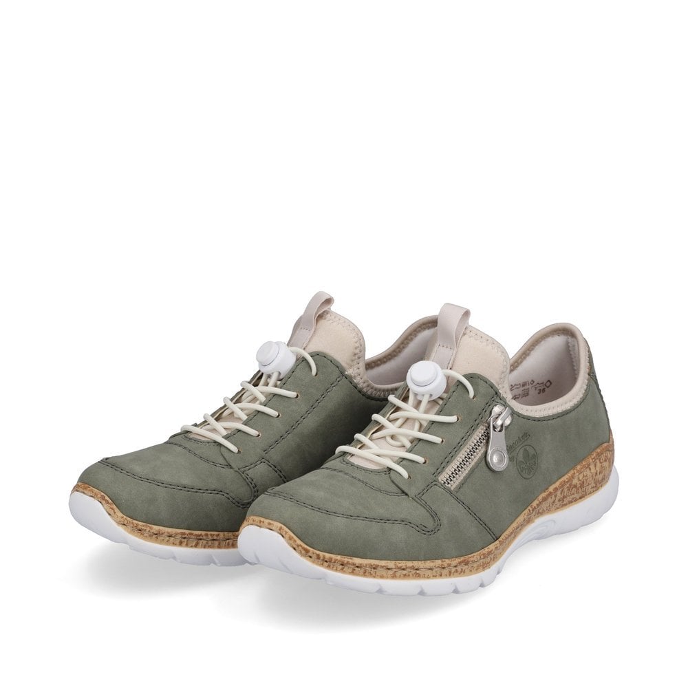 Rieker Ladies trainer N42G0-52 in Khaki