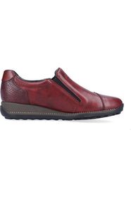 Rieker Ladies Shoes 44265-35 wine slip on waterproof shoe