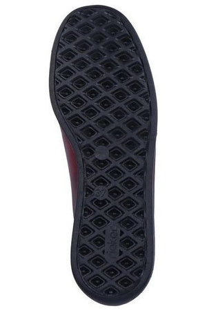 Rieker Ladies Shoes 44265-35 wine slip on waterproof shoe