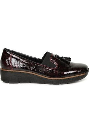 Rieker ladies slip on shoe 53751-35 Bordeaux